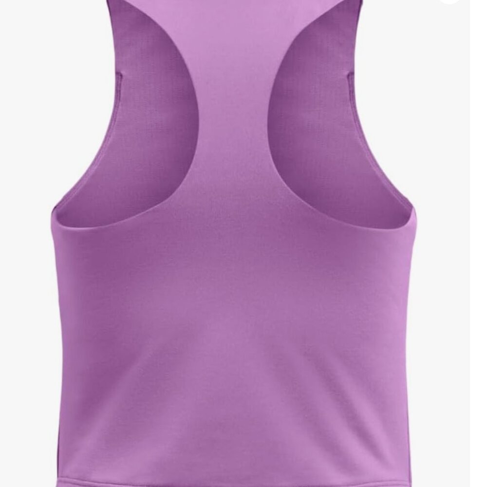 Under Armour Girls Motion Crop Tank Top, Provence Purple - Picture 2 of 2